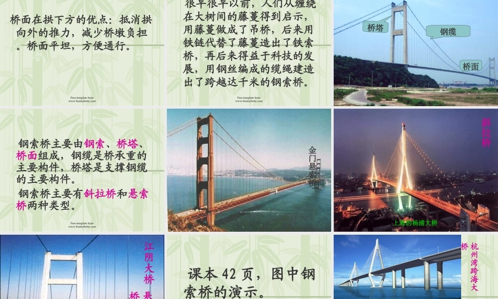 教科小学科学六上《2.7、桥的形状和结构》PPT课件(13)【加微信公众号 jiaoxuewuyou 九折优惠 qq 1119139686】.ppt