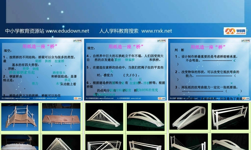教科小学科学六上《2.8、用纸造一座“桥”》PPT课件(3)【加微信公众号 jiaoxuewuyou 九折优惠 qq 1119139686】.ppt