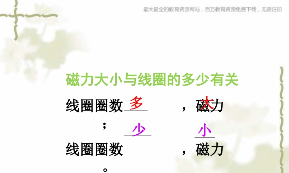 教科小学科学六上《3.4、电磁铁的磁力（二）》PPT课件(8)【加微信公众号 jiaoxuewuyou 九折优惠 qq 1119139686】.ppt
