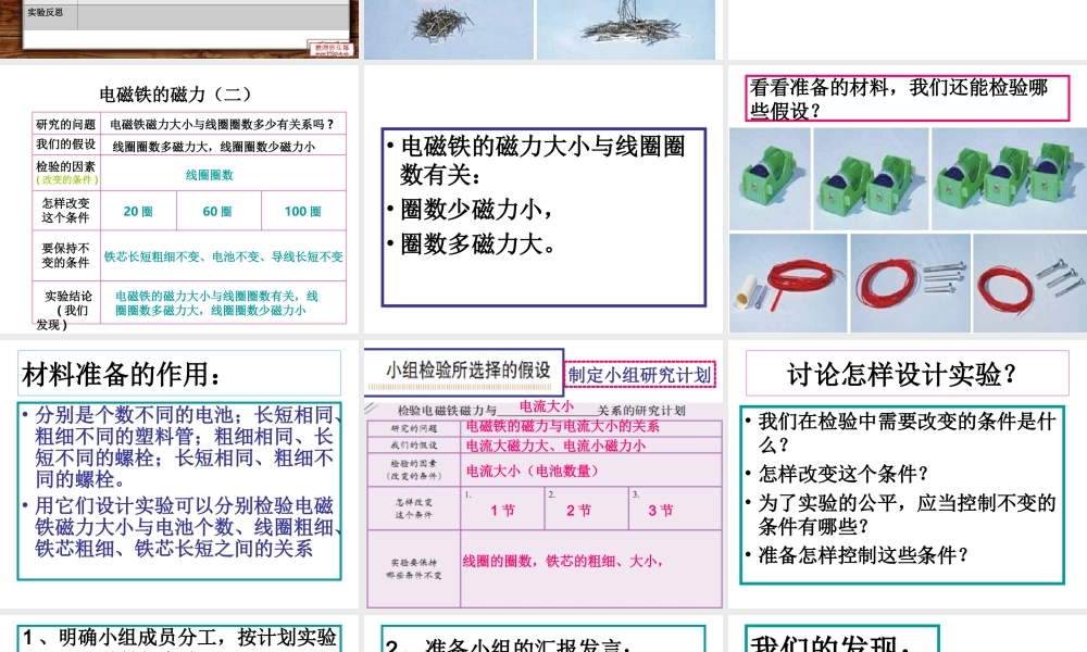 教科小学科学六上《3.4、电磁铁的磁力（二）》PPT课件(1)【加微信公众号 jiaoxuewuyou 九折优惠 qq 1119139686】.ppt
