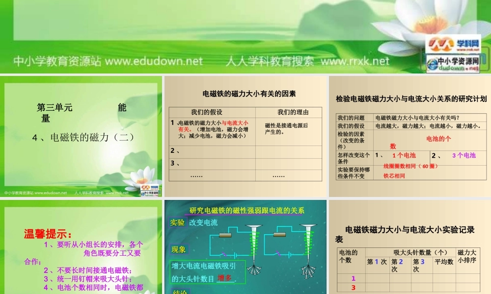 教科小学科学六上《3.4、电磁铁的磁力（二）》PPT课件(3)【加微信公众号 jiaoxuewuyou 九折优惠 qq 1119139686】.ppt