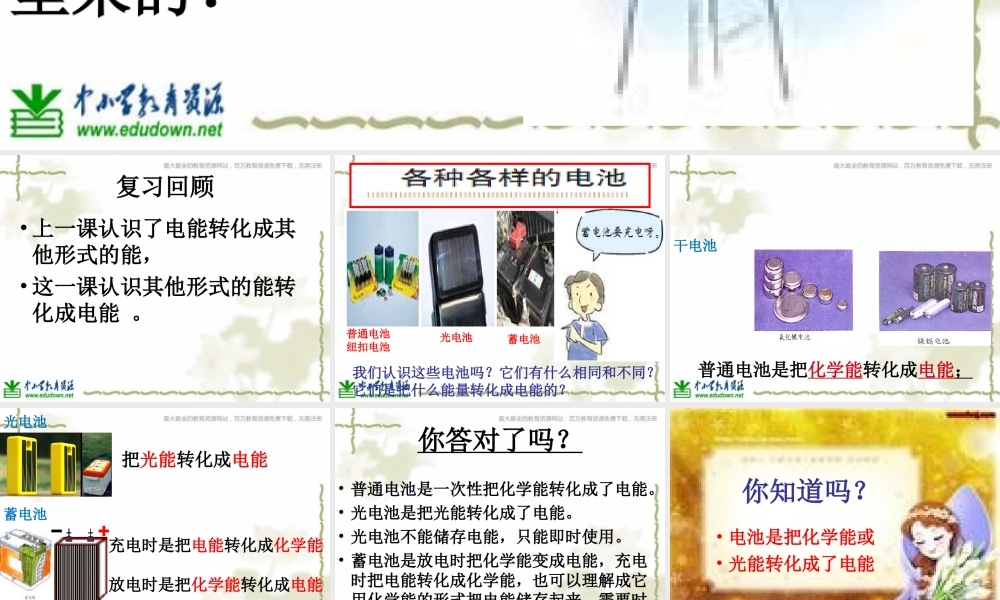 教科小学科学六上《3.7、电能从哪里来》PPT课件(3)【加微信公众号 jiaoxuewuyou 九折优惠 qq 1119139686】.ppt