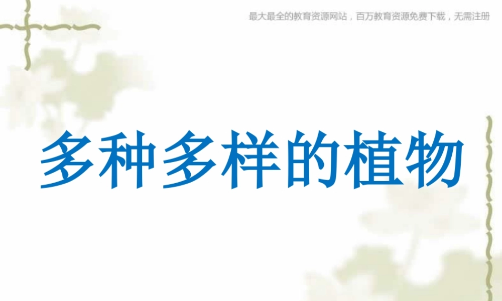 教科小学科学六上《4.3、多种多样的植物》PPT课件(4)【加微信公众号 jiaoxuewuyou 九折优惠 qq 1119139686】.ppt