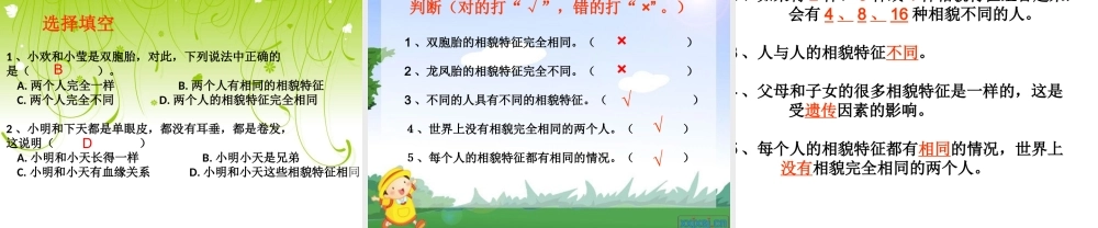 教科小学科学六上《4.5、相貌各异的我们》PPT课件(8)【加微信公众号 jiaoxuewuyou 九折优惠 qq 1119139686】.ppt