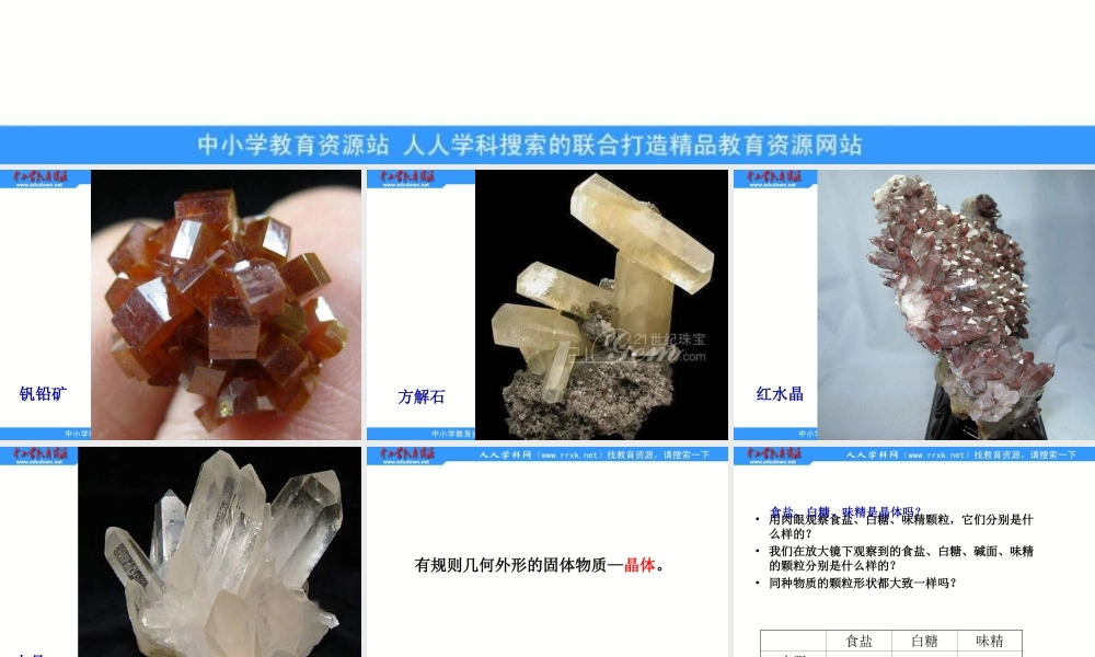 教科小学科学六下《1.3、放大镜下的晶体》PPT课件(2)【加微信公众号 jiaoxuewuyou 九折优惠 qq 1119139686】.ppt