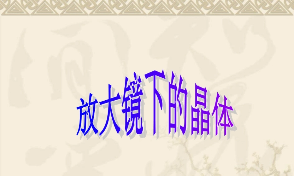 教科小学科学六下《1.3、放大镜下的晶体》PPT课件(1)【加微信公众号 jiaoxuewuyou 九折优惠 qq 1119139686】.ppt