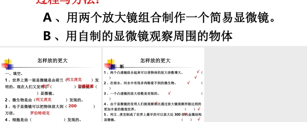 教科小学科学六下《1.4、怎样放得更大》PPT课件(1)【加微信公众号 jiaoxuewuyou 九折优惠 qq 1119139686】.ppt