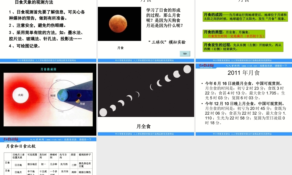 教科小学科学六下《3.4、日食和月食》PPT课件(1)【加微信公众号 jiaoxuewuyou 九折优惠 qq 1119139686】.ppt