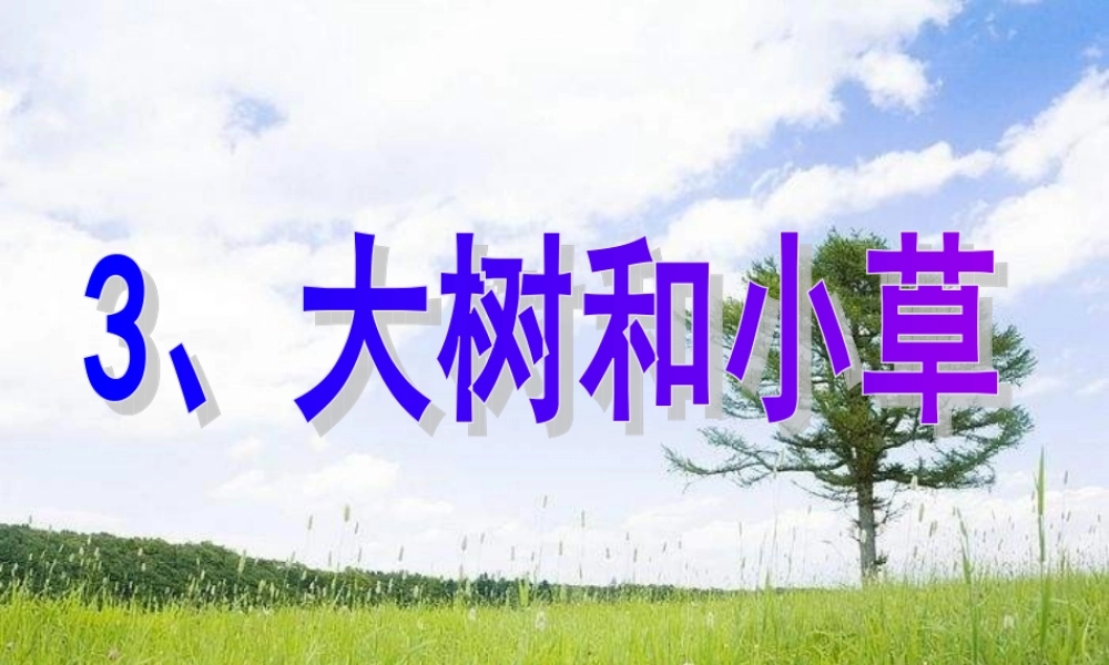教科小学科学三上《1.3、大树和小草》PPT课件(6)【加微信公众号 jiaoxuewuyou 九折优惠 qq 1119139686】.ppt
