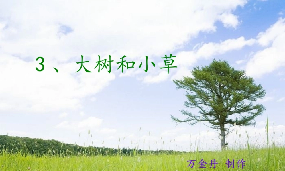 教科小学科学三上《1.3、大树和小草》PPT课件(12)【加微信公众号 jiaoxuewuyou 九折优惠 qq 1119139686】.ppt