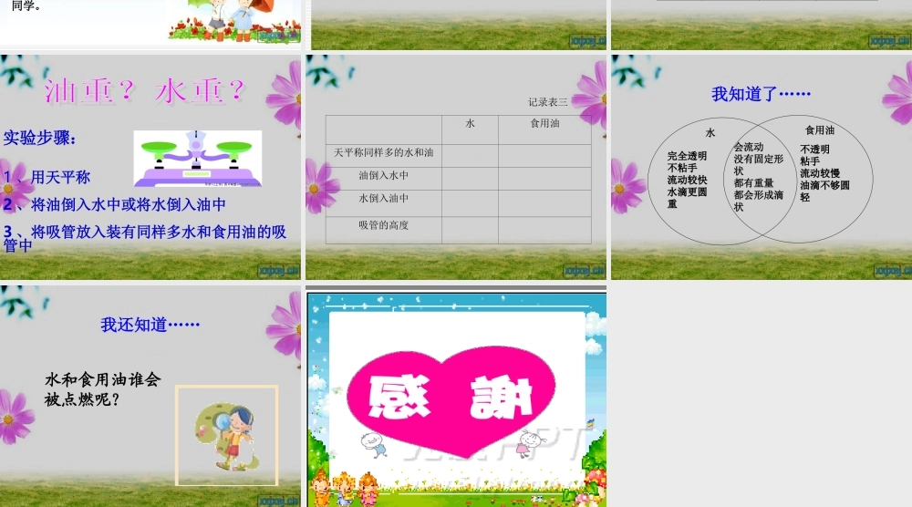 教科小学科学三上《4.2、水和食用油的比较》PPT课件(5)【加微信公众号 jiaoxuewuyou 九折优惠 qq 1119139686】.ppt