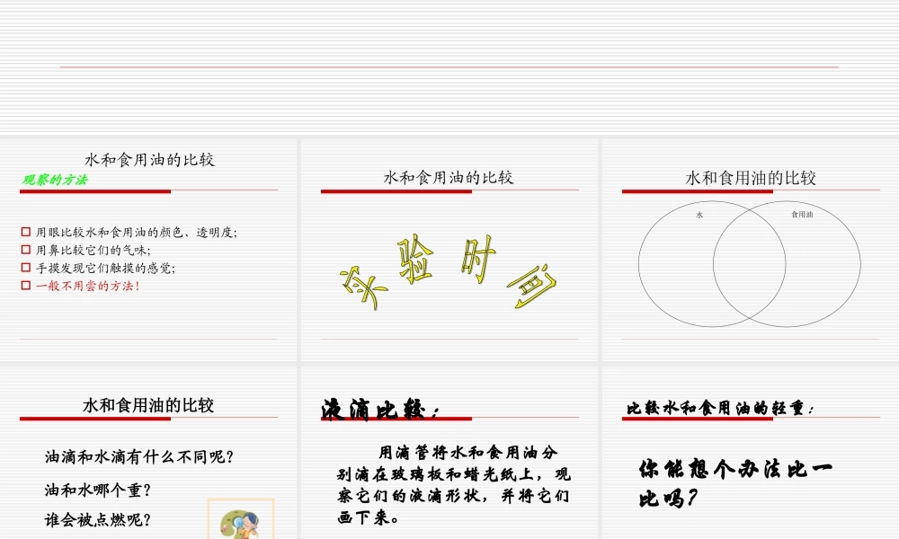 教科小学科学三上《4.2、水和食用油的比较》PPT课件(6)【加微信公众号 jiaoxuewuyou 九折优惠 qq 1119139686】.ppt