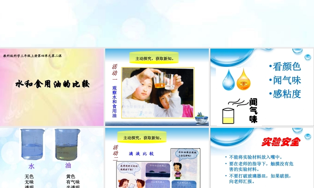 教科小学科学三上《4.2、水和食用油的比较》PPT课件(8)【加微信公众号 jiaoxuewuyou 九折优惠 qq 1119139686】.ppt