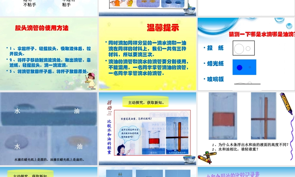 教科小学科学三上《4.2、水和食用油的比较》PPT课件(8)【加微信公众号 jiaoxuewuyou 九折优惠 qq 1119139686】.ppt