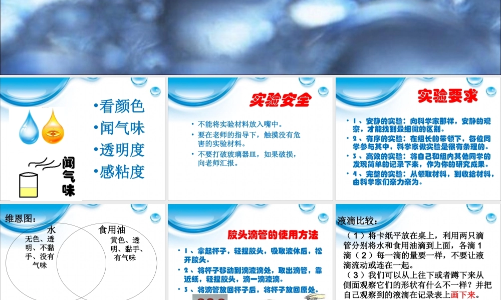 教科小学科学三上《4.2、水和食用油的比较》PPT课件(11)【加微信公众号 jiaoxuewuyou 九折优惠 qq 1119139686】.ppt