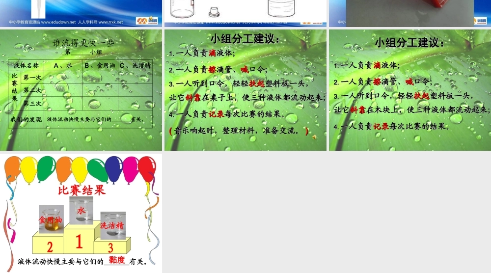 教科小学科学三上《4.3、谁流得更快一些》PPT课件(3)【加微信公众号 jiaoxuewuyou 九折优惠 qq 1119139686】.ppt
