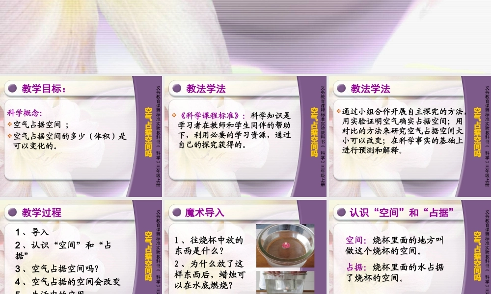 教科小学科学三上《4.6、空气占据空间吗》PPT课件(1)【加微信公众号 jiaoxuewuyou 九折优惠 qq 1119139686】.ppt