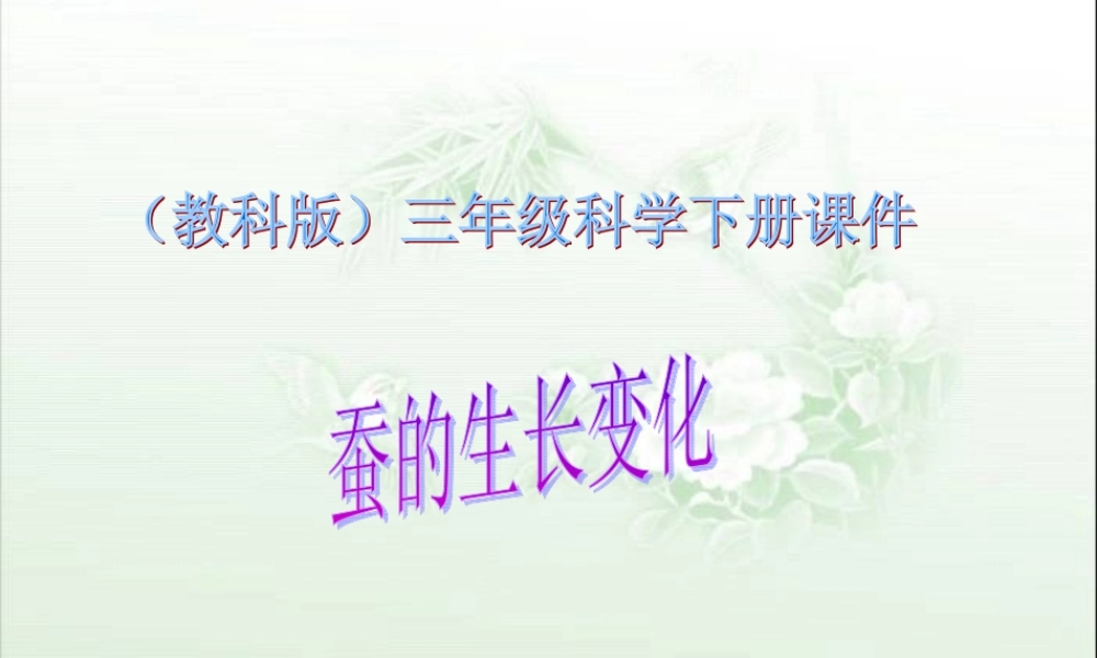 教科小学科学三下《2.2.蚕的生长变化》PPT课件(3)【加微信公众号 jiaoxuewuyou 九折优惠 qq 1119139686】.ppt