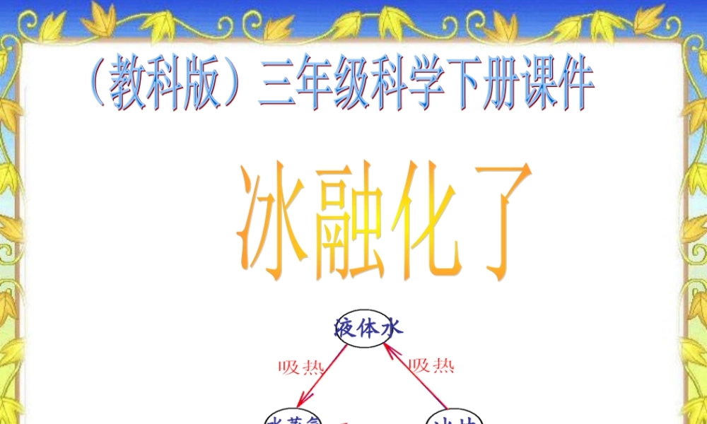 教科小学科学三下《3.4.冰融化了》PPT课件(2)【加微信公众号 jiaoxuewuyou 九折优惠 qq 1119139686】.ppt