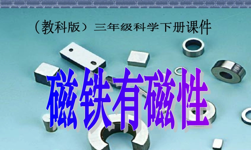 教科小学科学三下《4.2.磁铁有磁性》PPT课件(2)【加微信公众号 jiaoxuewuyou 九折优惠 qq 1119139686】.ppt