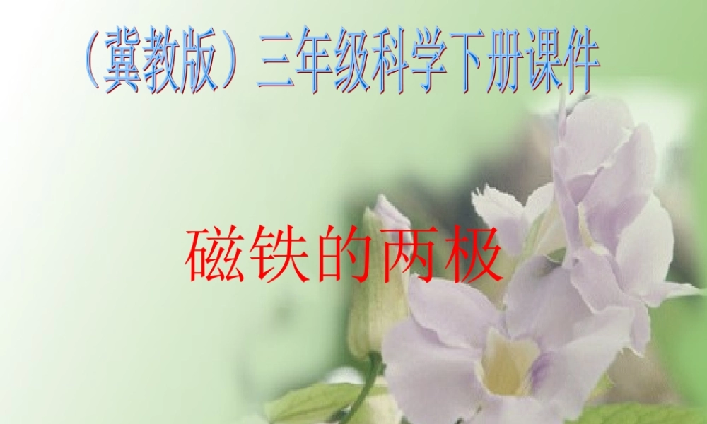 教科小学科学三下《4.3.磁铁的两极》PPT课件(2)【加微信公众号 jiaoxuewuyou 九折优惠 qq 1119139686】.ppt