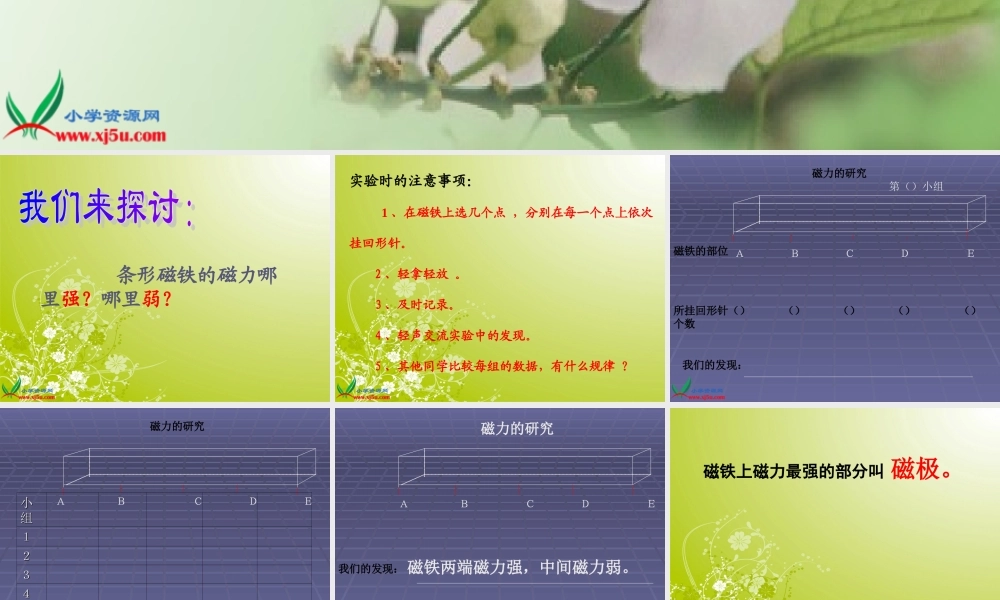 教科小学科学三下《4.3.磁铁的两极》PPT课件(2)【加微信公众号 jiaoxuewuyou 九折优惠 qq 1119139686】.ppt