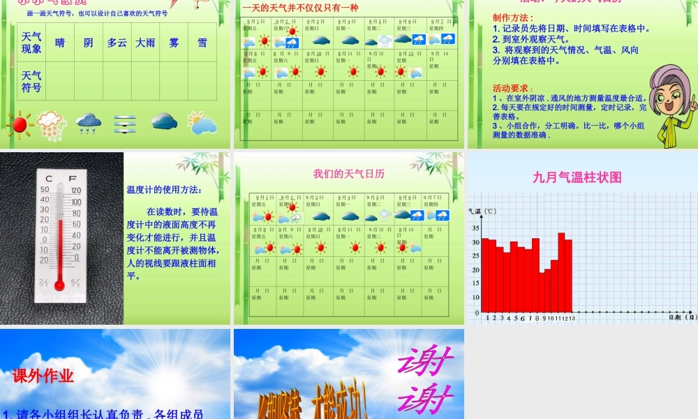 教科小学科学四上《1.2、天气日历》PPT课件(4)【加微信公众号 jiaoxuewuyou 九折优惠 qq 1119139686】.ppt