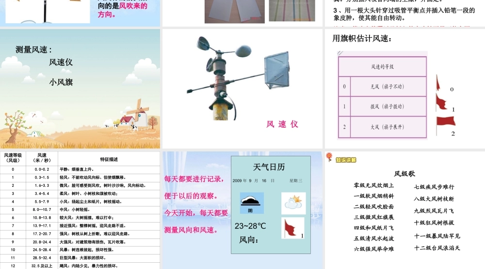 教科小学科学四上《1.4、风向和风速》PPT课件(9)【加微信公众号 jiaoxuewuyou 九折优惠 qq 1119139686】.ppt