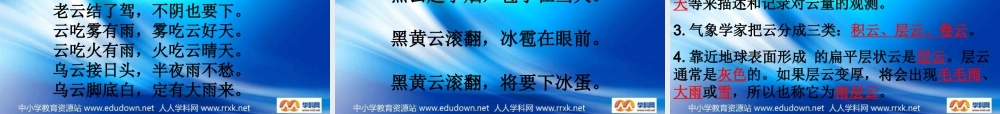 教科小学科学四上《1.6、云的观测》PPT课件(2)【加微信公众号 jiaoxuewuyou 九折优惠 qq 1119139686】.ppt