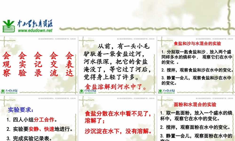 教科小学科学四上《2.1、水能溶解一些物质》PPT课件(7)【加微信公众号 jiaoxuewuyou 九折优惠 qq 1119139686】.ppt