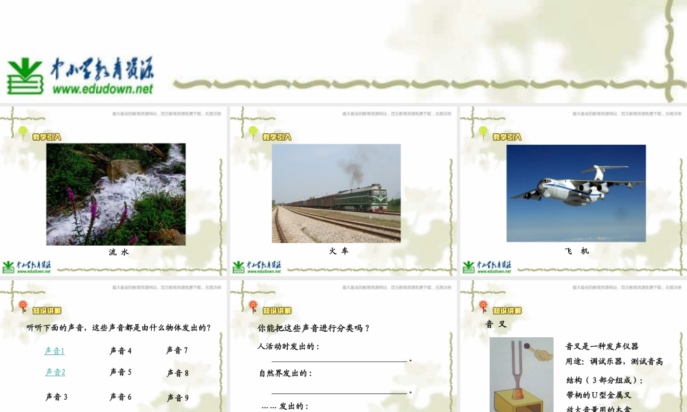 教科小学科学四上《3.1、听听声音》PPT课件(4)【加微信公众号 jiaoxuewuyou 九折优惠 qq 1119139686】.ppt