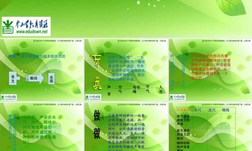 教科小学科学四上《3.5、声音的传播》PPT课件(1)【加微信公众号 jiaoxuewuyou 九折优惠 qq 1119139686】.ppt
