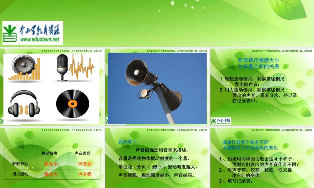 教科小学科学四上《3.3、声音的变化》PPT课件(8)【加微信公众号 jiaoxuewuyou 九折优惠 qq 1119139686】.ppt