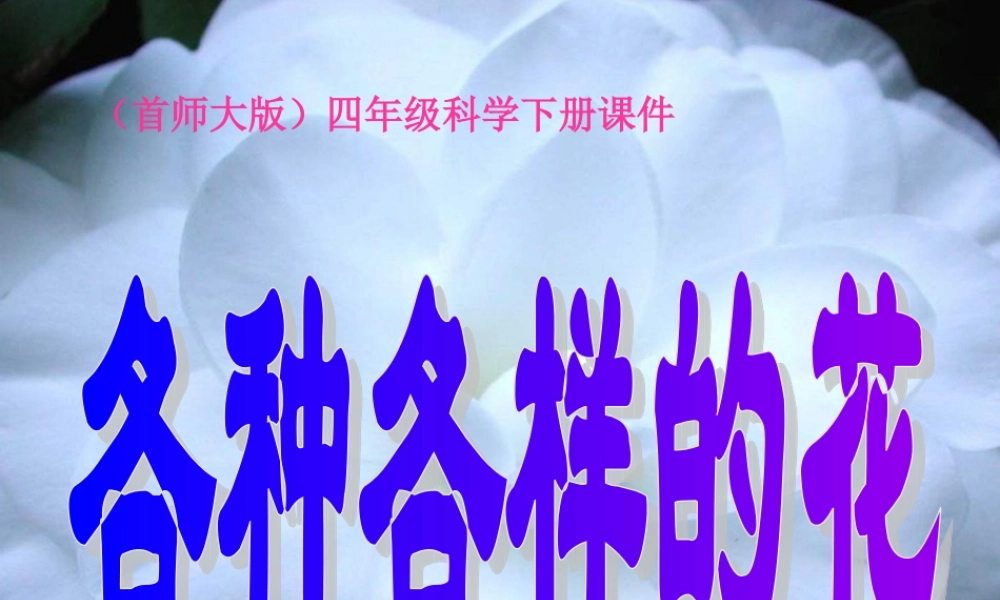 教科小学科学四下《2.2.各种各样的花》PPT课件(1)【加微信公众号 jiaoxuewuyou 九折优惠 qq 1119139686】.ppt