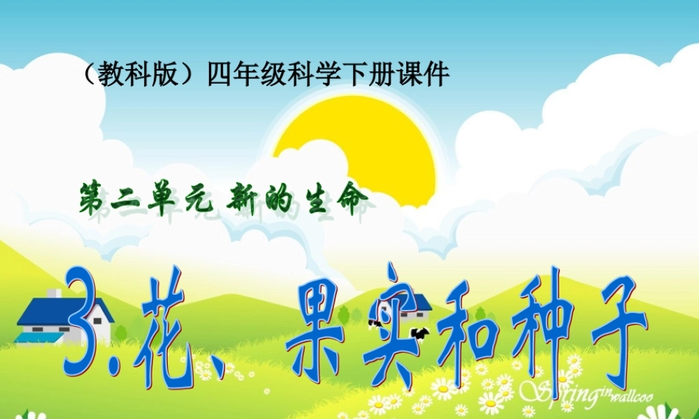 教科小学科学四下《2.3.花、果实和种子》PPT课件(2)【加微信公众号 jiaoxuewuyou 九折优惠 qq 1119139686】.ppt