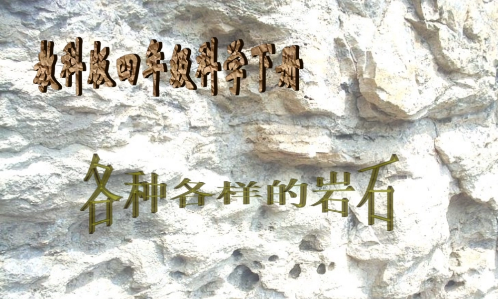 教科小学科学四下《4.1.各种各样的岩石》PPT课件(2)【加微信公众号 jiaoxuewuyou 九折优惠 qq 1119139686】.ppt