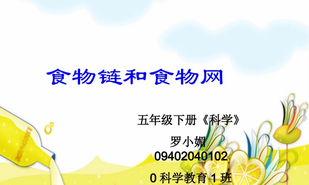 教科小学科学五上《1.5、食物链和食物网》PPT课件(10)【加微信公众号 jiaoxuewuyou 九折优惠 qq 1119139686】.ppt