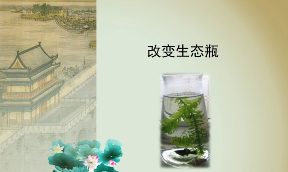 教科小学科学五上《1.7、改变生态瓶》PPT课件(1)【加微信公众号 jiaoxuewuyou 九折优惠 qq 1119139686】.ppt