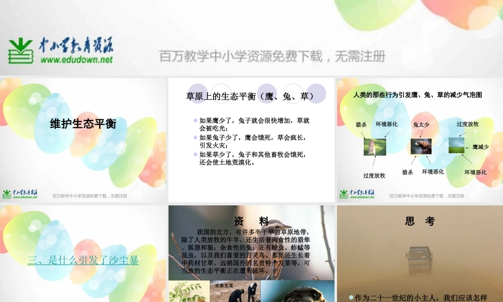 教科小学科学五上《1.8、维护生态平衡》PPT课件(15)【加微信公众号 jiaoxuewuyou 九折优惠 qq 1119139686】.ppt