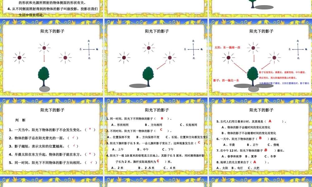 教科小学科学五上《2.2、阳光下的影子》PPT课件(6)【加微信公众号 jiaoxuewuyou 九折优惠 qq 1119139686】.ppt