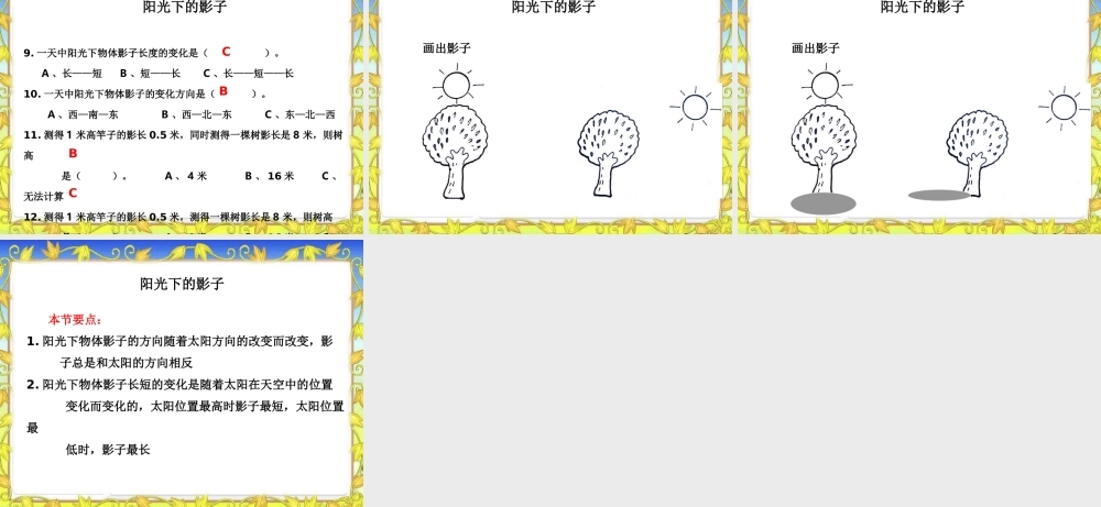 教科小学科学五上《2.2、阳光下的影子》PPT课件(6)【加微信公众号 jiaoxuewuyou 九折优惠 qq 1119139686】.ppt