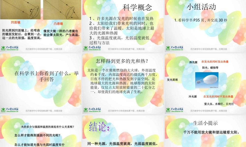 教科小学科学五上《2.5、光与热》PPT课件(3)【加微信公众号 jiaoxuewuyou 九折优惠 qq 1119139686】.ppt