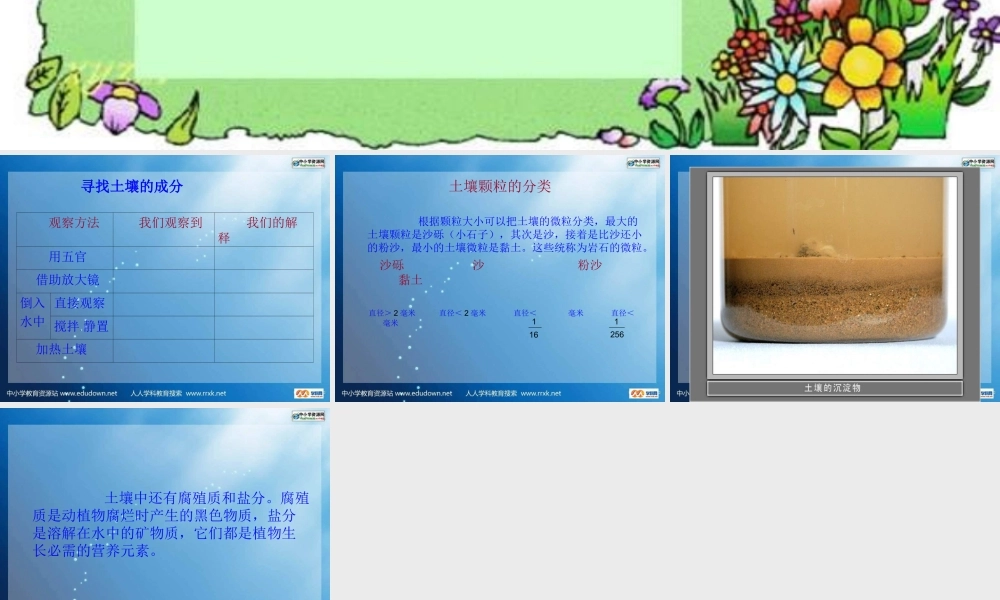 教科小学科学五上《3.4、土壤中有什么》PPT课件(2)【加微信公众号 jiaoxuewuyou 九折优惠 qq 1119139686】.ppt