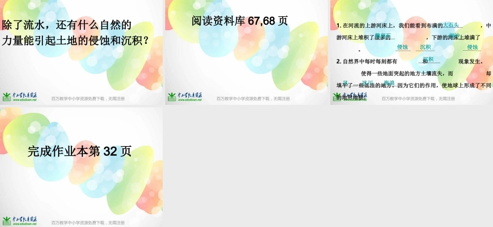 教科小学科学五上《3.7、河流对土地的作用》PPT课件(1)【加微信公众号 jiaoxuewuyou 九折优惠 qq 1119139686】.ppt