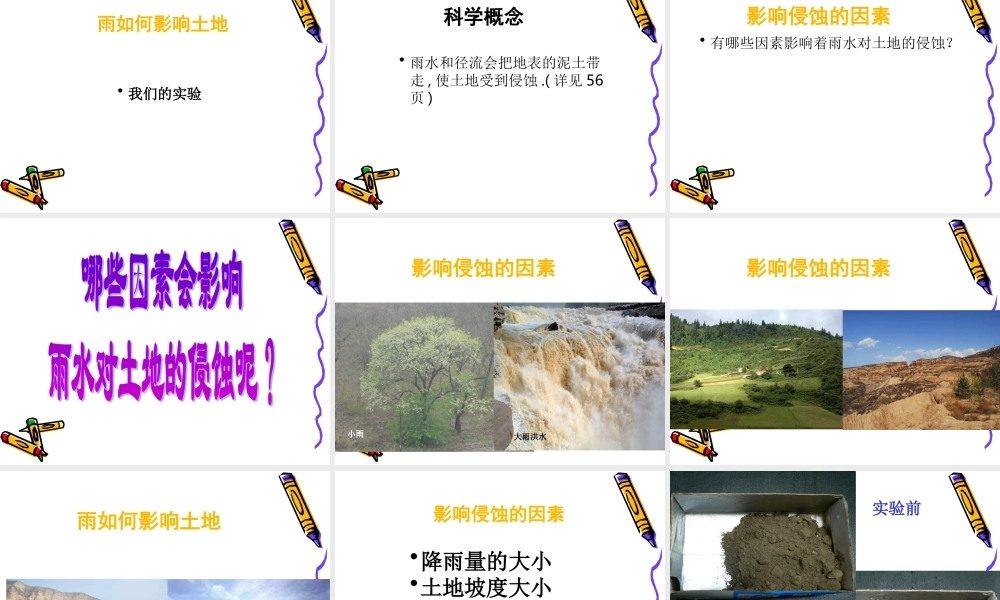 教科小学科学五上《3.5、雨水对土地的侵蚀》PPT课件(4)【加微信公众号 jiaoxuewuyou 九折优惠 qq 1119139686】.ppt