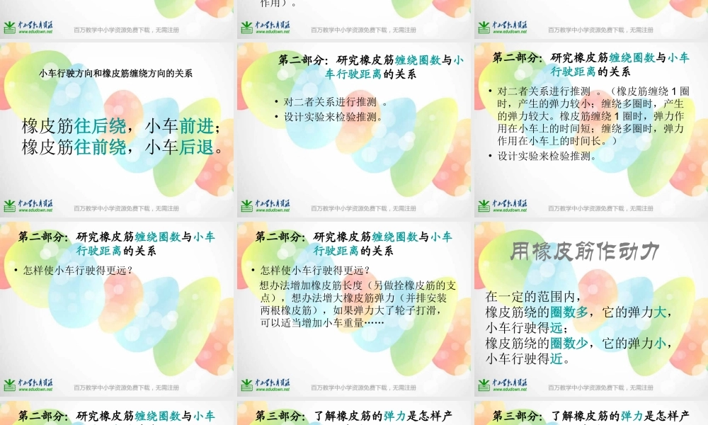 教科小学科学五上《4.2、用橡皮筋作动力》PPT课件(3)【加微信公众号 jiaoxuewuyou 九折优惠 qq 1119139686】.ppt