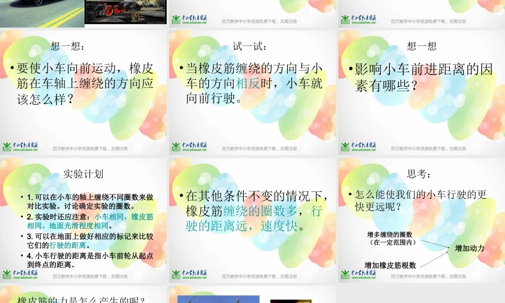 教科小学科学五上《4.2、用橡皮筋作动力》PPT课件(7)【加微信公众号 jiaoxuewuyou 九折优惠 qq 1119139686】.ppt