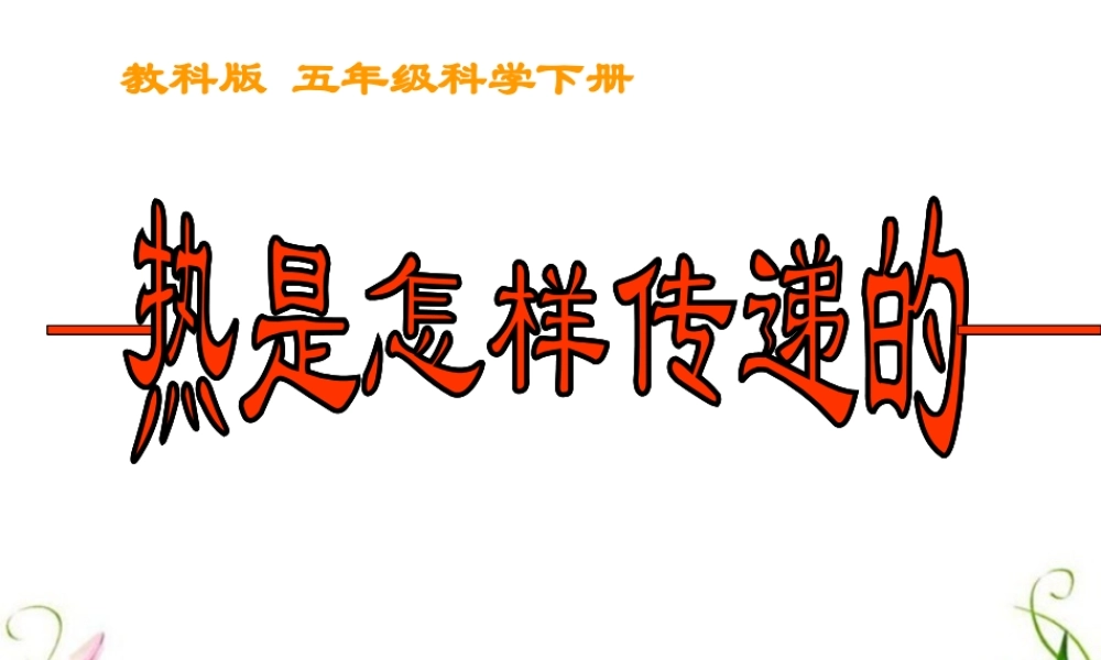 教科小学科学五下《2.6、热是怎样传递的》PPT课件(2)【加微信公众号 jiaoxuewuyou 九折优惠 qq 1119139686】.ppt