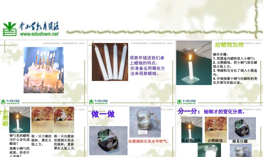 青岛小学科学六上《5、蜡烛的变化》PPT课件 (5)【加微信公众号 jiaoxuewuyou 九折优惠 qq 1119139686】.ppt
