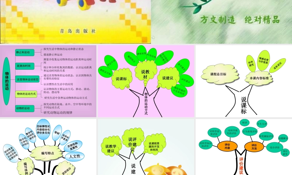 青岛小学科学六上《12、物体的运动方式》PPT课件 (1)【加微信公众号 jiaoxuewuyou 九折优惠 qq 1119139686】.ppt